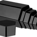 Jetec Hexagonal Jewelry Display Risers Hexagonal Market Display Risers Stands Acrylic Showcase Acrylic Stand for Jewelry Model Figures Decoration, 6 Sizes(Black,6 Pieces)