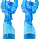 O2COOL Deluxe Handheld Battery Powered Water Misting Fan (Light Blue) 2 Pack