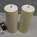 PChero Solar Rechargeable LED Candles with Remote Timer, 10" x 4" Outdoor Waterproof Flameless Pillar Candles with Dusk to Dawn Sensor for Lanterns Porch Patio Decor, 2 Pack