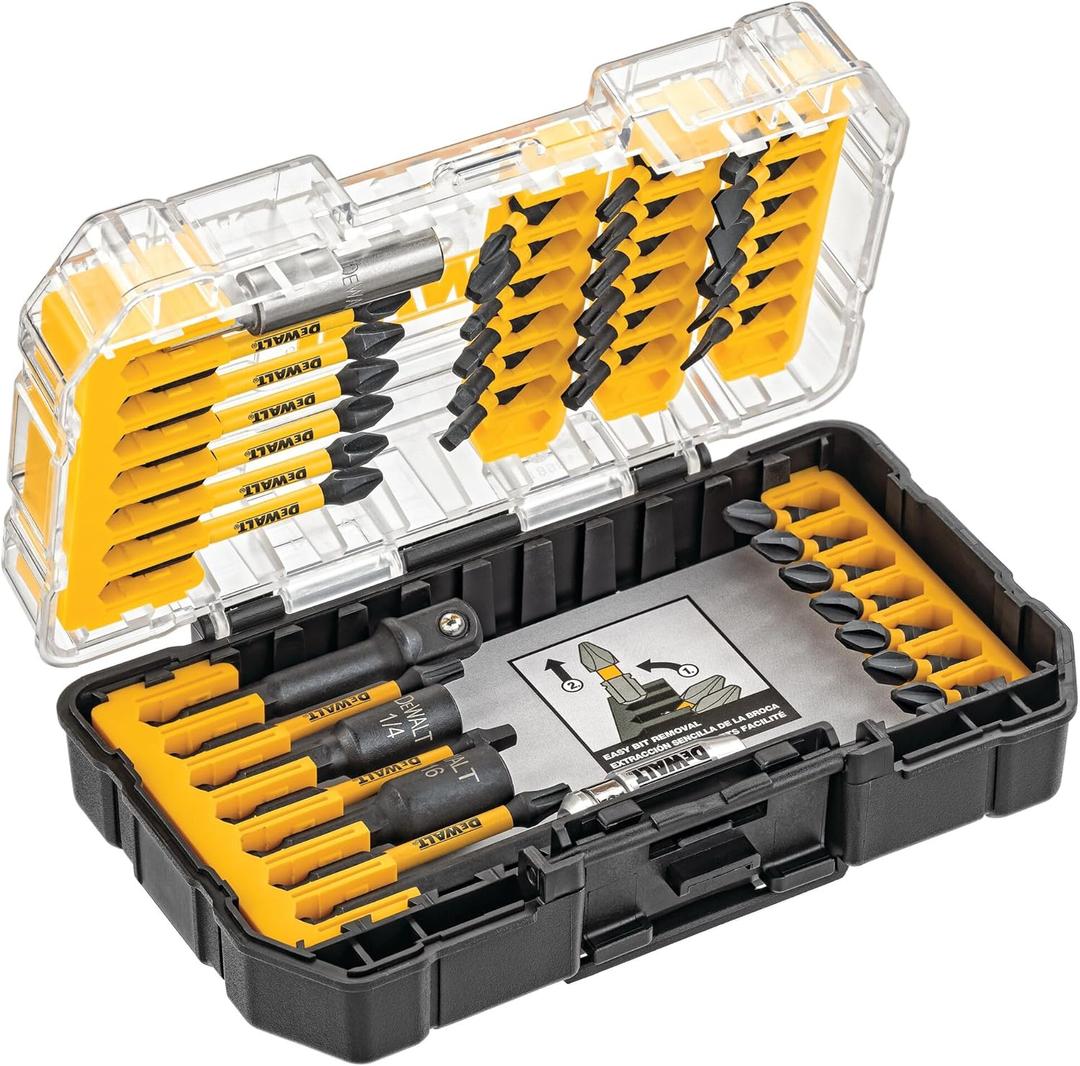 DEWALT Screwdriver Bit Set, 40 Pcs. Impact Ready, FlexTorq Impact Driver Bit Set with Storage Case (DWA2T40IR) (One Size)