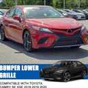 Front Bumper Lower Grille Trim Molding Fit For Toyota Camry SE XSE 2018 2019 2020,Middle & Driver&Passenger Side,3Pcs Front Lower Bumper Guard Replace For 5312233040/TO1044119,Gloss Black