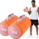 Water Dumbbells,Water Filled Training Dumbbells, Travel Weights Set, Adjustable Weights to 40Lbs,30Lbs,20Lbs,10Lbs,4Lbs Dumbbell Pair,Each 20/15/10/5/2 Lbs, Portable Gym for Strength Training, Fitness and Shaping