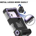 ShellBox Case Diving Case 2nd Gen for iPhone 17/16/15/14/13 Pro Max Plus Air Samsung Galaxy SeriesS25-S20 Ultra, Universal Phones[4.9-6.9 Inch],Snorkeling[15m/50ft] Full Body Protector Black-Purple