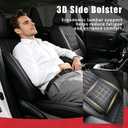 Car Seat Covers , Luxury Breathable Waterproof Faux Leatherette Car Seat Covers Cushion Protectors with Lumbar Support, Car Seat Cushion, Universal Fit Most Cars (FULL BLACK, Full Set - 5 Seats)