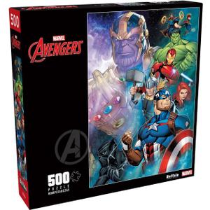 Buffalo Games - Marvel - Thanos vs. The Avengers - 500 Piece Jigsaw Puzzle for Adults -Challenging Puzzle Perfect for Game Nights - Finished Size is 21.25 x 15.00