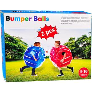 SUNSHINEMALL 2PC Sumo Balls, Inflatable Body Sumo Balls Bopper Toys for Kids 26" - Heavy Duty PVC Vinyl Suits for Grassland or Other Outdoors Play (2PC Blue+Pink 26inch)