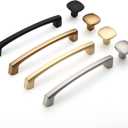 10 Pack 5 Inch Champagne Bronze Cabinet Pulls Kitchen Handles for Cabinets Cupboards Drawers Doors - Gold