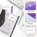 2 x Plastic Envelopes Binder Pockets for 2/3/4 Ring Document Pouch - Organize with Ease, Clear, 8.5" x 11" Expandable (Pack of 12)