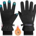 rivmount Kids Winter Gloves Warm Thermal Cold Weather Snow Waterproof Windproof Touchscreen Ski for Boys Girls (M(6-8 years), 823-Black)