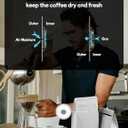 FireKylin 50 PCS Coffee Bags with Valve, (8 oz, 0.5 lb) Stand Up Pouches, Resealable Vented Food Storage Bags Side Zipper(White)