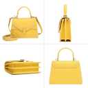 Scarleton Quilted Crossbody Satchel, Chain Strap Shoulder Bag, Vegan Leather Mini Handbag, H2065 (Small)