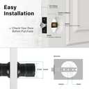 Fingerprint Door Lock, Smart Biometric Door Knob, Keyless keypad Door Lock for Bedroom, Front Door, Home, Office, Apartment-Black