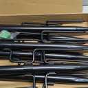 6 Pack 10 ft Heavy Duty Metal String Light Poles Adjustable Outdoor Lighting Stand for Patio,Backyard,Garden,Party & Wedding Rustproof & Sturdy with Hooks