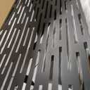 Oakland Living 6 ft. X 4 ft. Black Freestanding Metal Privacy Screen Room Divider with Flower Box