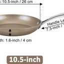Cooks Standard Classic 10.5 Inch Hard Anodized Nonstick Frying Pan, Ceramic Cookware Skillet Egg & Omelet Pan, Induction, Compatible with Most Stovetops, Bronze