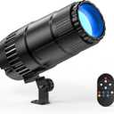20W Pinspot Light with Remote,RGBWYP+Cyan LED Beam Spot Lights,Ultra Bright Mirror Disco Ball Spotlight Stage Light for DJ Disco Party Bar Club Show Wedding Children's Theater (1pc, 1PC Blue)