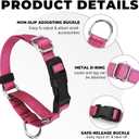 Martingale Collar for Dogs,Reflective Martingale Dog Collars with Quick Release Buckle,Adjustable Nylon No Pull Dog Collar for Walking Training (Red, Extra Large) (Medium)