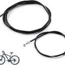 Premium Bike Brake Cable Kit - 1 Pair Front & Rear Brake Cables, Wires, Lines with Housing for Mountain, Vintage, and 20" Kids Bicycles (Black)