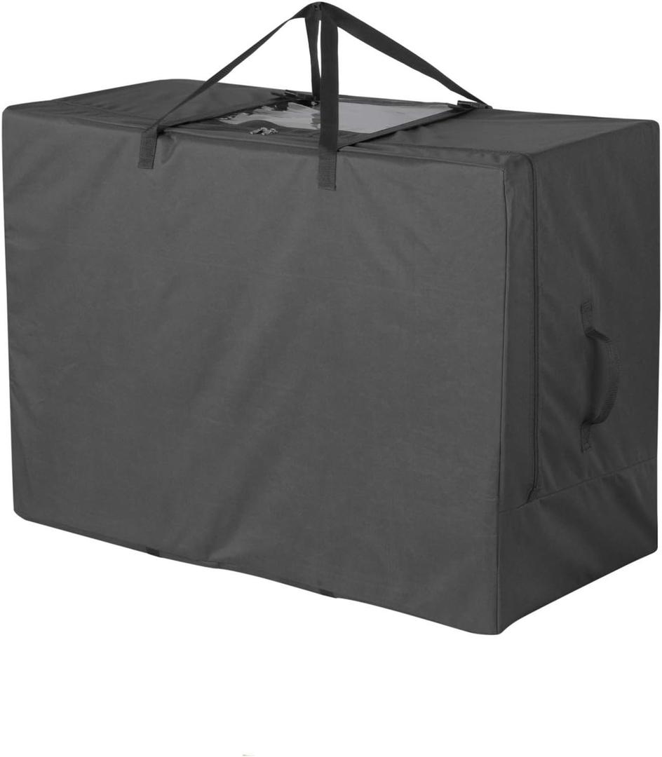 Cuddly Nest Folding Mattress Storage Bag - Heavy Duty Carry Case for Tri-Fold Guest Bed (Fits 6" Twin & Twin XL Mattress, Black)