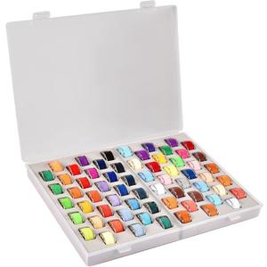 Bobbin Holder Case with 66 Slots, Removable EVA Insert, Hard Plastic Clear Sewing Bobbin Organizer for Brother/for Singer/for Janome/for Babylock/for Juki Sewing Machine and Embroidery (Box Only)