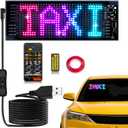 Pak Scrolling Advertising LED Sign, 7 x 3 Devil Eyes Light for Cars, Programmable Store Sign with Remote APP Control, Flexible Digital Display, DIY Text Pattern Animations for Shop Bar Hotel (3*7 Inch(Single Pack))