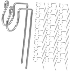 Metal Christmas Light Hangers 50pcs Outdoor Light Hooks Rustproof for Gutter