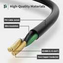 PLUGTUL Outdoor Extension Cord 25 FT Waterproof, 16/3 Gauge Black Heavy Duty 3 Prong Extension Cord, 13A 1625W SJTW, ETL Listed, Great for Garden and Home