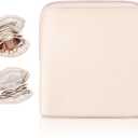 Tucnoeu Jewelry Pouch with Zipper, Small Travel Jewelry Case, Velvet Small Jewelry Organizer, Portable Mini Travel Jewelry Bag for Bracelet Rings Earring-Cream White (Beige)