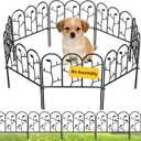 AMAGABELI GARDEN & HOME 6 Panels 18in(H)7ft(L) Decorative Garden Fences and Borders for Dogs Rustproof Metal No Dig Fence Panels Garden Edging Border for Animal Barrier Flower Beds Yard Patio