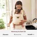 Momcozy Newborn Carrier WeeSnug- Lightweight and Cozy Comfort for 7-25 lbs, Ergonomic Cross-Back Support, Jacquard Weave, Hands-Free Baby Carrier with Lumbar Support, Geometry