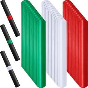 Syhood 48 Pcs Wrapping Paper Roll Holder Holiday Flip Wraps PVC Slap Bands 1 x 9 Inch Stabilizer Slap Bands for Home Storage Organization Gift for Storage Organization Wrapping Tool