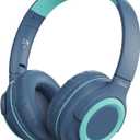 Kids Headphones, Kid Headphone for School with Volume Limit of 94 db, Wired Children Headphone for Travel/Tablet Adjustable Headband Foldable(Blue)