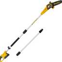 Cordless Pole Saw, Compatible with Dewalt 20V Max Batteries, 8 Inch Low Kick-Back Bar and Chain, Extension Pole for Up to 15 FT Reach, Auto Lubrication System, Tool Only-Battery & Charger not included
