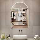 Arched Bathroom Mirror, 32X40 inch Arched Frameless Mirror,