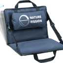 Non Metal Stadium Seat with Back and Lumbar Support and Padded Cushion Foldable and Portable Perfect for Bleacher Chair in Sports Events and Camping Lawn Use, Basic Size