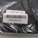 Linen Fabric Placemats Set of 6, Machine Washable, Heat Resistant, Wrinkle Free, Thick Polyester Kitchen Place Mats for Dining Table (Black)