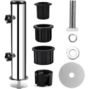 Umbrella Tube Base Universal Granite Umbrella Stand Tube Outdoor,Outside Stone Umbrella Stainless Steel Tube Base,Heavy Duty Flag Pole Stake Holder,Table/DIY Umbrella Tube Mount Bracket Umbrella Tube