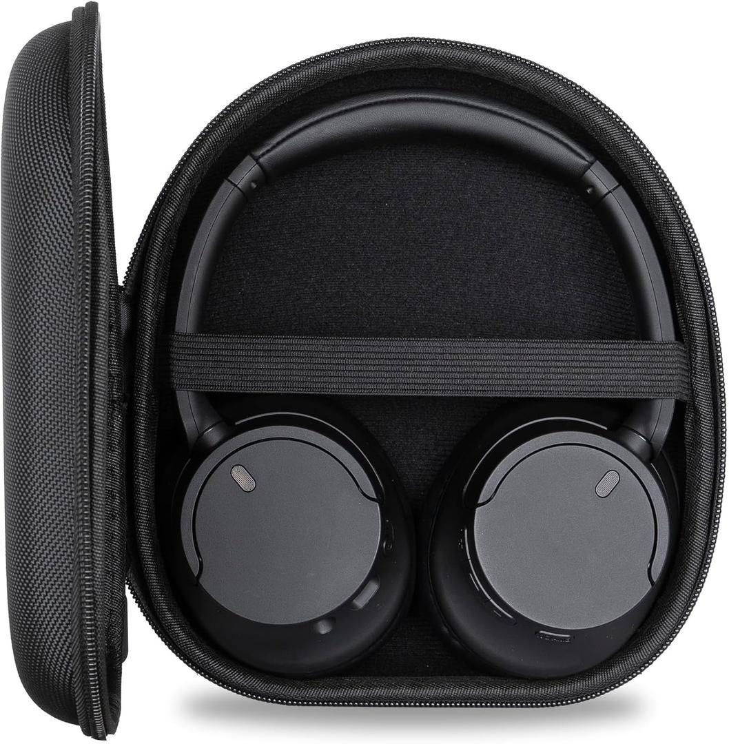 Ginsco New Case Compatible with Sony WH-CH 720N/710N Noise Canceling Wireless Headphones, with JBL Tune 770NC 720BT SoundCore Q20 BERIBES/KVIDIO/Picun Hard Shell Travel Carrying Headset Case (Black)