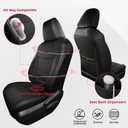 FREESOO Custom Fit RAV4 Seat Covers for Toyota RAV 4 2025-2019 Hybrid LE XLE Premium Limited, Faux Leather, 4Layer Waterproof, F/R Headrest, Airbag Deployment Compatible, Durable, Black Full Set