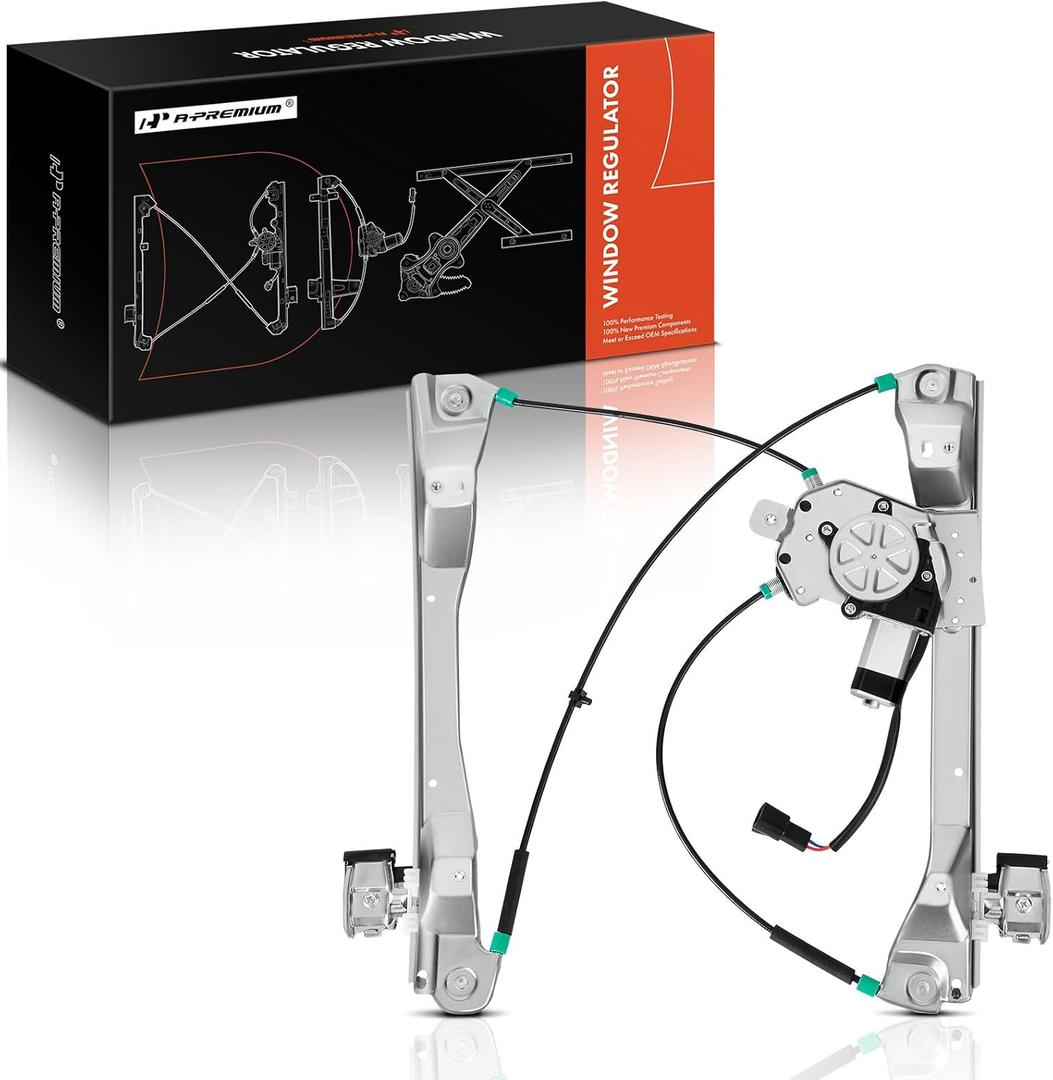 A-Premium Power Window Regulator with Motor Replacement for Pontiac G8 2008-2009 Chevrolet Caprice 2011-2013 Front Left Driver Side