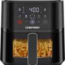 Chefman Air Fryer – 4 QT Compact Airfryer for Quick & Easy Meals, Features Hi-Fry Technology for Extra Crisp, Easy-View Window, Touch Controls with 4 Presets, Nonstick & Dishwasher Safe Basket - Black