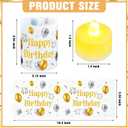 10 Sets Gold and White Happy Birthday Centerpieces for Tables Gold and White Birthday Lantern Boxes with Tea Lights Candles Centerpieces for Table Ideas for Women Men Party Supplies