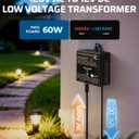 DEWENWILS 60W WiFi Low Voltage Transformer, 120V AC to 12V DC, Smart Outdoor Low Voltage Landscape Transformer with Timer, Work with Alexa & Google Home, Weatherproof for Landscape Lights