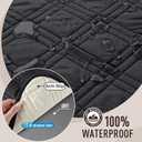 TAOCOCO Waterproof Oversized Couch Covers for Pets Dogs with Non Slip Backing, Sofa Seat Covers with Pocket for 4 Cushion Couch Washable Dog Couch Protector Sofa Slipcovers(Oversized Sofa, Black)