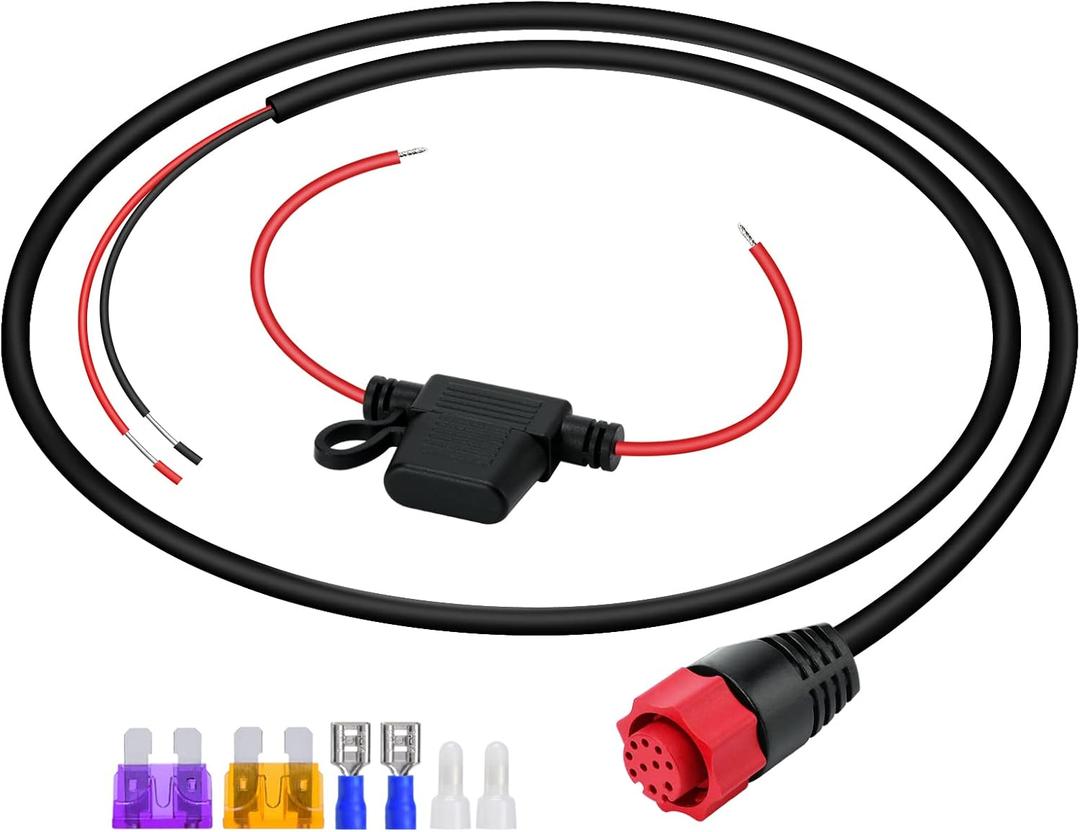 Power Cable Replacement for Boating Equipment, 4 ft Cable Length, Compatible with HDS/Mark/Elite/Hook