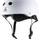Triple Eight Dual Certified Bike and Skateboard Helmet, White Matte, X-Small/ Small