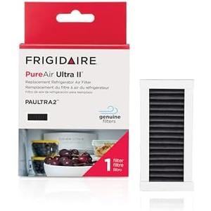 FRIGIDAIRE PAULTRA2 Pure Air Ultra II Refrigerator Air Filter with Carbon Technology to Absorb Food Odors, 3.8 Inch x 1.8 Inch, White