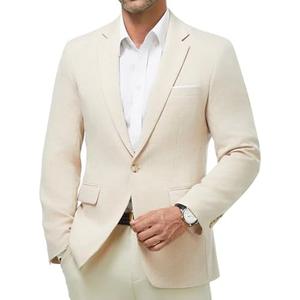 WULFUL Mens Casual Sport Coat Blazer Lightweight One Button Suit Jackets M