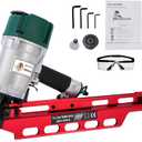 BHTOP Mexican Style 9021NS Framing Nailer 21 Degree 3-1/2" with Depth Adjustment Professional Air Nail 