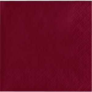 Creative Converting Touch of Color 200 Count 2-Ply Paper Beverage Napkins, Burgundy, 5" x 5" (DAA)